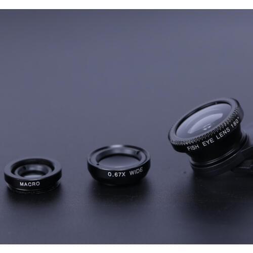 Brand New Universal 3 in 1 Smartphone Fisheye Lens Wide Angle Macro Lens Selfie Phone Camera Amplifier