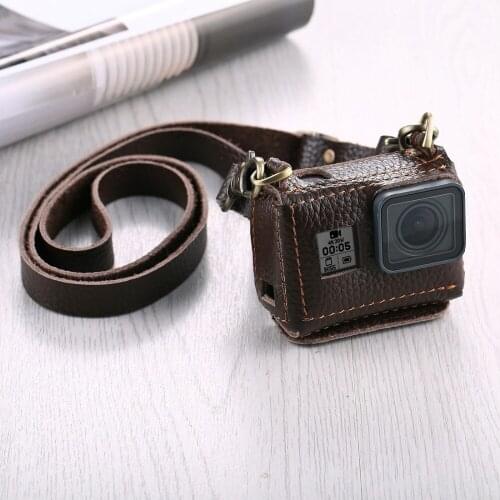 Protective Leather Holster Case for GoPro Hero 6 5 7 Black With 52mm UV Filter Lens Cover for Go Pro Hero 6 5 7 Accessory