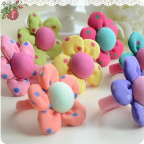 New Arrivals Hairpin Female South Korea Autumn New Plush Flowers BB Clip Hairpin Bangs Clip Head Rope Girl Side Clip