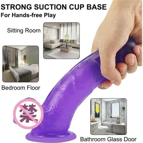 Huge Dildo Erotic Soft Anal Butt Plug Realistic Penis Strong Suction Cup Dick Toy for Adult G-spot Orgasm Sex Toys for Woman