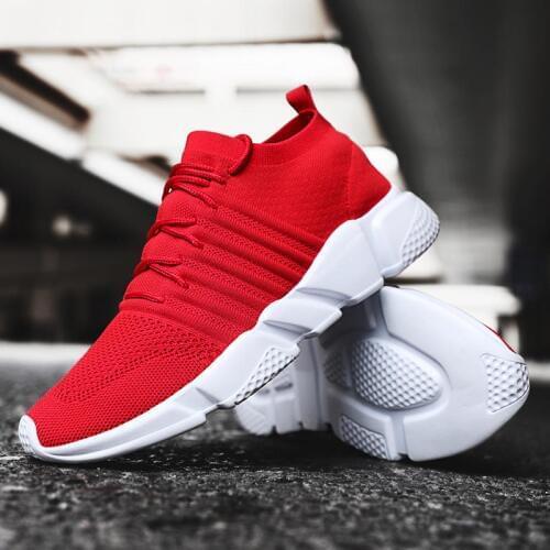 Big Size Socks Sneakers Mens Running Shoes Sneakers Red Sports Shoes Trainers Men Sport Shoes Jogging Summer Gym Tennis B-361