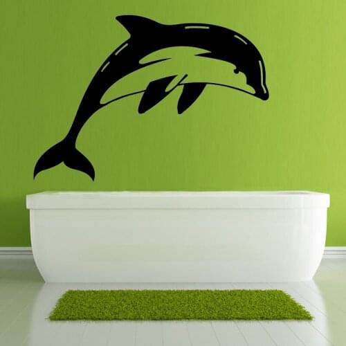 Dolphin Wall Sticker Bathroom Home Decor Animal Decals Living Room Nursery Kids Children Room Decoration