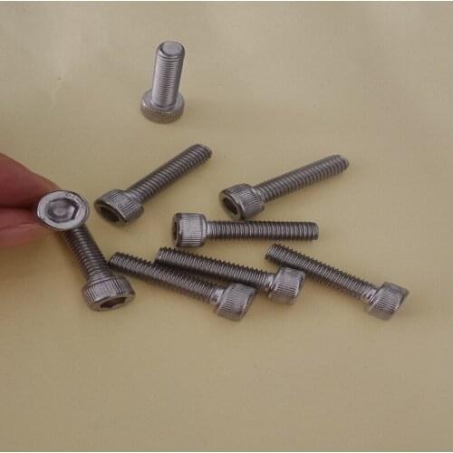 DIN912 Metric Thread 304 Stainless Steel Hex Socket Head Cap Screw Bolts M2.5*2 3 4 5 6 7 9 8 10 11 12 13 14 15 16 18 20