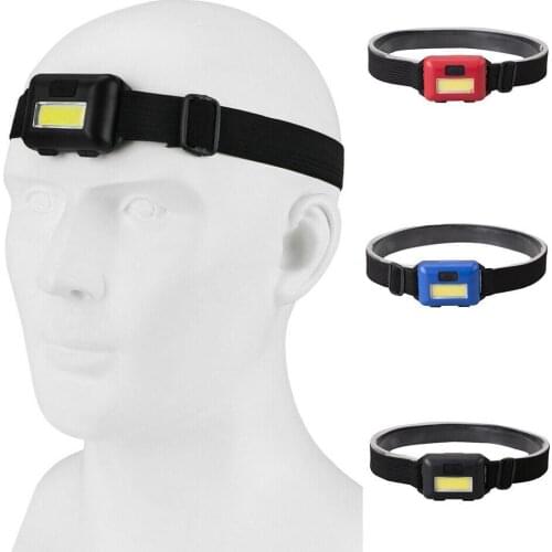 Headlight COB Led Head Lamp Lightweight 3*AAA Battery Power Outdoor Waterproof Head Lantern For Running Camping Fishing Hunting