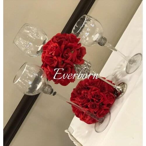 Crystal candle holder wedding decoration gold candlesticks metal candle stand for table centerpiece marriage decor 10pcs/lot