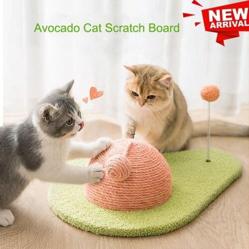 Avocado Cat Toys Cat Scratcher Board Sisal Climbing Post for Cats Kitten Non-dandruff Claw Sharpener Durable Furniture Protector