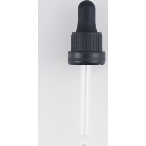 18mm 18/410 black big tamper evident glass dropper cap for essential oil glass bottle 100ml 50ml 30ml 20ml 15ml 10ml 5ml