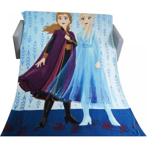 Disney Frozen Elsa Anna Princess Coral Fleece Blanket Throw Beadspread for Girls Kids Children Bedroom Decor Kids Christmas Gift