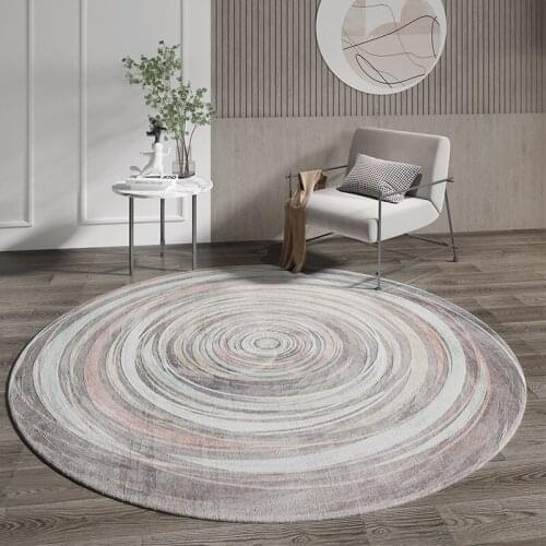 Round carpet Nordic modern simple hanging basket mat floor mat Computer Swivel chair mat bedroom luxury bedside blanket washable