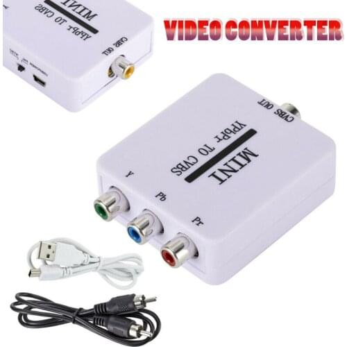 Mini Portable YPBPR to CVBS Video Converter Adapter for TV Projector Monitor Accessories USB 5V Power Supply Video Adapter