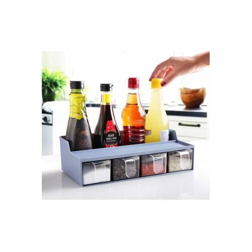 4 compartment Multi-Purpose Storage and Spoon Drawers Organizer Spice Kitchen Organizing Easy To Use Quick And Hassle Free Delivery