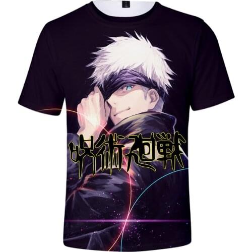 2021 New Jujutsu Kaisen Shirt Men Women Anime 3D Print Graphics Hip Hop Harajuku T-shirt Casual Sports Adventure Short Sleeve