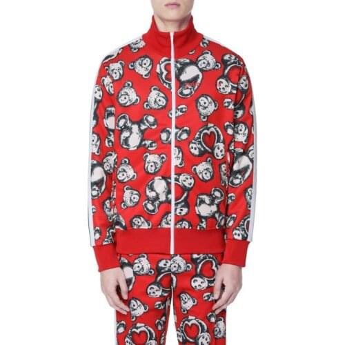 Palm Angels full print bear street hip-hop mens suit
