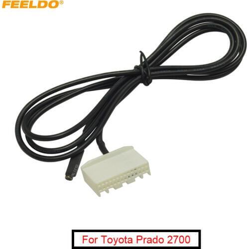 FEELDO 10Pcs 1.5M Car Audio Video CD DVD Changer Micphone MIC Adapter Wire 28Pin Port for Toyota Prado 2700 #AM5669
