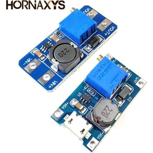 5PCS MT3608 2A Max DC-DC Step Up Power Module Booster Power Module 3-5V to 5V/9V/12V/24V Adjustable Booster For Arduino