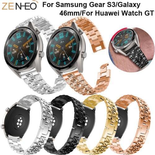 Steel Wrist band For Huawei Watch GT Strap for Samsung Gear S3 Frontier Classic Replacement Bracelet For Amazfit Stratos 2/2S