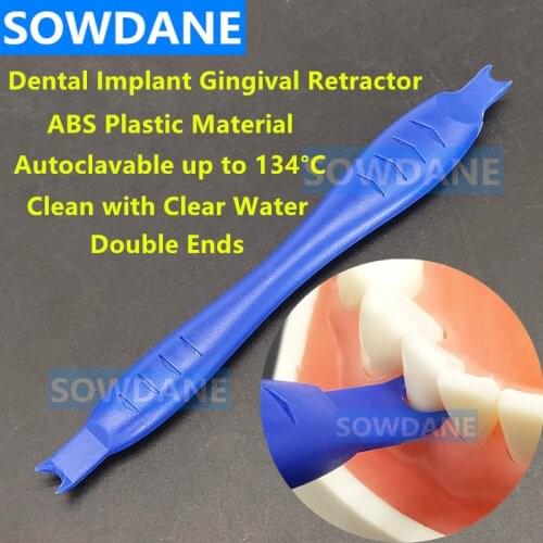 Dental Implant Gingival Retraction Retractor Dental Gum Separator Isolation Surgical Tool Double End Plastic Autoclavable