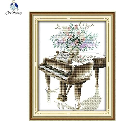 Grand piano Embroidery floss Counted Cross Stitch In 11CT 14CT DIY Needlework Cross Stitch Kits For Embroidery a CrossCrafts