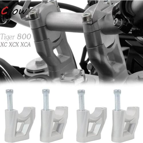 Silver Handlebar Riser Motorcycle Move Back Clamp Mount For Triumph Tiger 800 800 XC/XCX/XCA
