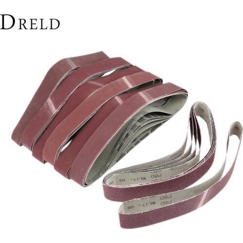 DRELD 5Pcs 760*40mm Abrasive Polishing Sanding Belts Sanding Paper for Belt Sander Grit 60-800 Aluminium Oxide Grinder Band Belt