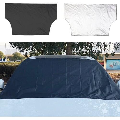 Foldable Car Windshield Cover Magnetic Car Front Window Sunshade Snow Protector Frost Guard 82.68x49.2"
