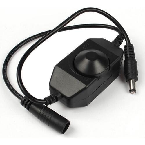 LED Dimmer DC 12-24V switch on/off plug Brightness adjust Switch with 5.5x2.1mm Female Male Power Cable Connector for LED Strip