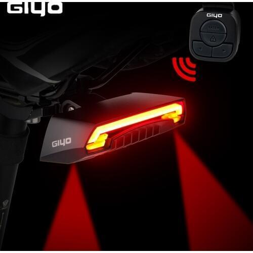 GIYO USB Rechargeable Laser Bike Taillight LED Cycling Rear Light Lamp 85 Lumen Mount Red Lantern For Bicycle Light Accessories