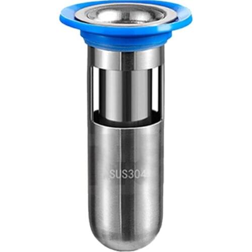 Stainless Steel U-Type Floor Drain Core Plug Anti-Odor Insect Proof Bathroom Deep Water Seal Sewer Sink Cover Strainer