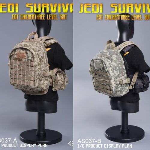 In Stock 1/6 ASTOYS 16 Jedis Survival Two-color Chicken-eating three-level set AS037 Type A and B Game backpack