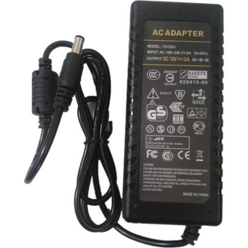 AC DC Adapter Charger 12V3A 36W DC 5.5*2.1 or 5.5*2.5mm 12V 3A Switch Power Supply 36W LED Strips Light
