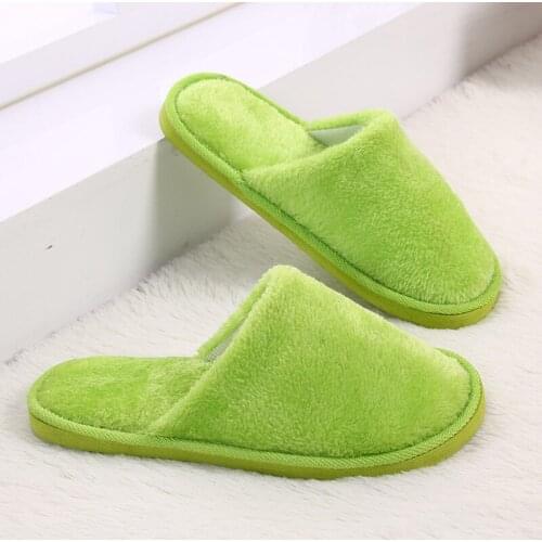 Womens Fur Slippers New Style Warm Plush Indoor Home Winter Wooden Floor Couple EVA Cotton Shoes Comfortable Woman slides