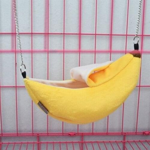 Animals Design Pet Banana Hamster Rat Hammock Cage House Nest Hamster Warm House Small Animal Hammock