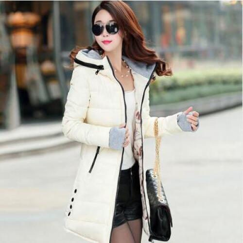 Winter womens jacket 2020 female winter hooded warm jacket large size candy color cotton cotton jacket female long coat womens