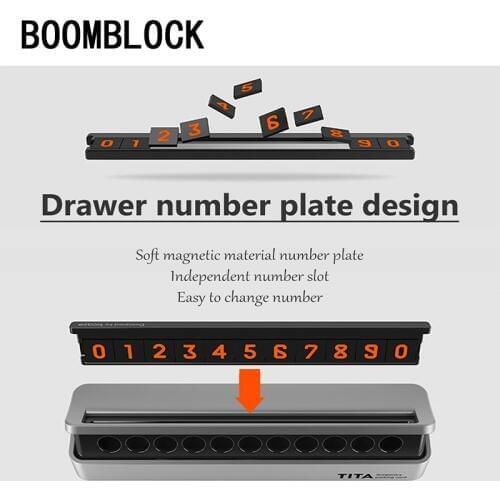 1Pcs Hidden Parking Phone Number Plate Car-Styling for Peugeot 307 206 207 407 508 2008 406 Volvo XC60 S60 XC90 V70 Lada Granta