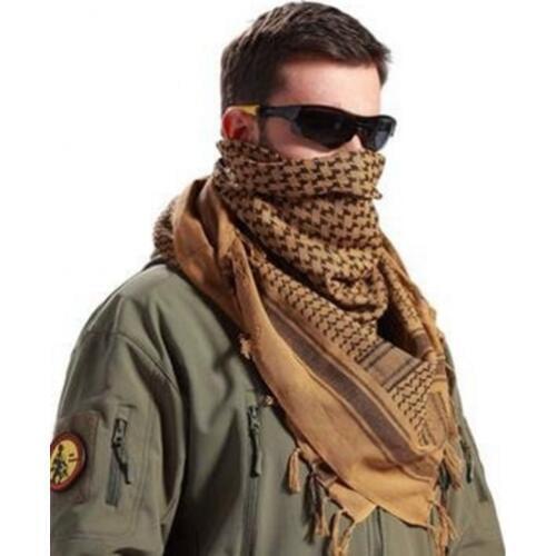 1 Pcs Thick Arab Scarves Military Tactical Shemagh Mens Hunting Shawl Neck Cover Hiking Army Desert Winter Windproof Tassel