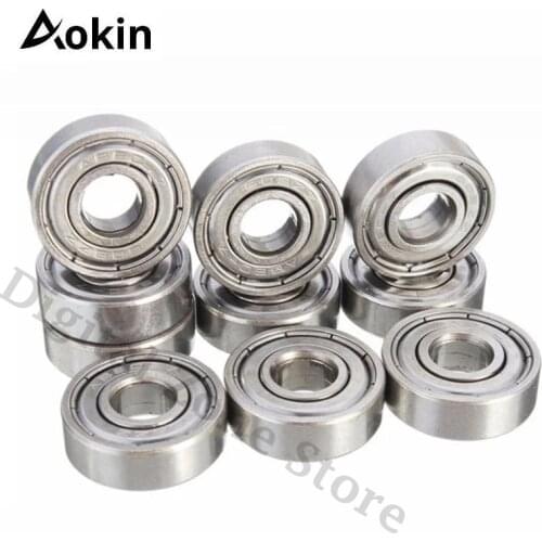 10pcs/lot Ball Bearings 608ZZ 8x22x7mm Part Wheel Miniature Deep Groove 3D Printers Parts 608 ZZ Pulleys Stainless Steel