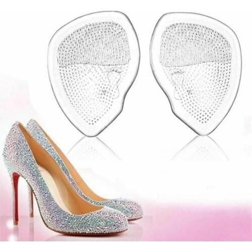 2Pcs Elastic Gel Forefoot Silicone Shoe Pad Foot Support Cushions Sore Pain Insole Foot Care Soft Pain Relief Women Foot Patch