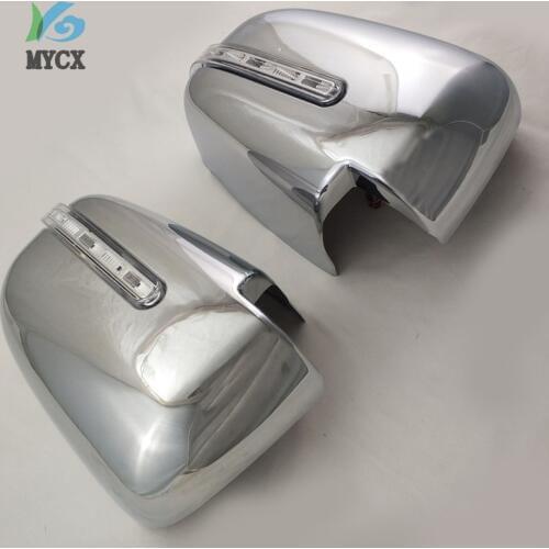 2016-2019 Chrome Mirror Cover For Mitsubishi L200 Triton Mirror Cover With LED Lights Parts For Mitsubishi Accessories 2pcs