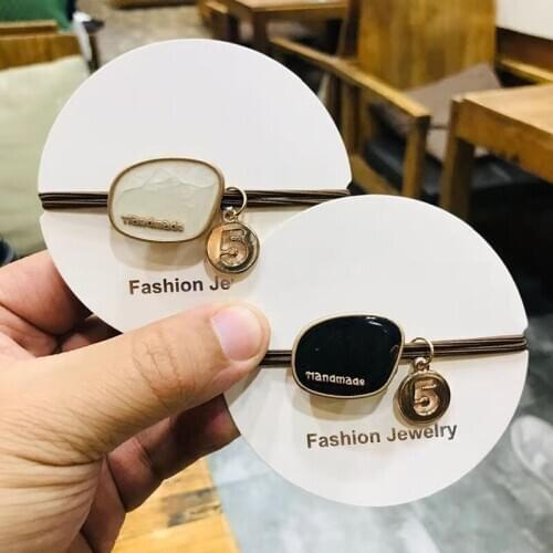 2021 Hot Selling Fashion New Style Korean Style Hair Band Hair Rope Simple Style Geomentric Hair Ring