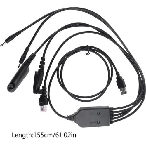 5 In 1 Multifunctional FTDI USB Programming Cable Driveless for Motorola AXU4100 gp328 CP200 CP340 EP450 VL130 Two-way Radio