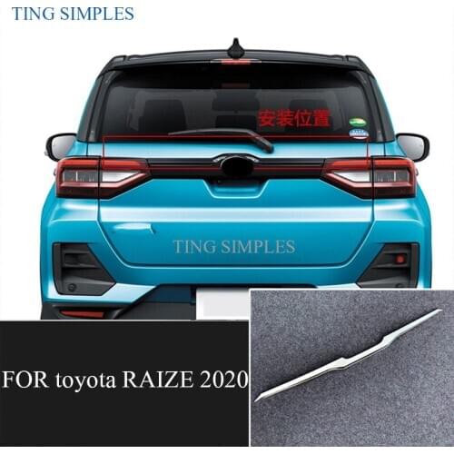 ABS Chrome For Toyota Raize Rear Trunk Boot Door Trunk Lid Molding Cover Trim Tailgate Garnish Car Accessories car styling