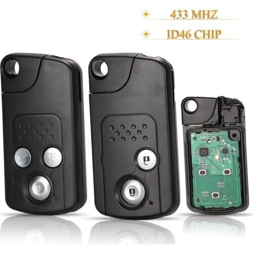 Kutery 5pcs 2/3 Buttons Smart Remote Car Key Fob 433Mhz ID46 For Honda Accord Civic Intelligent Smart Keyless Entry Control
