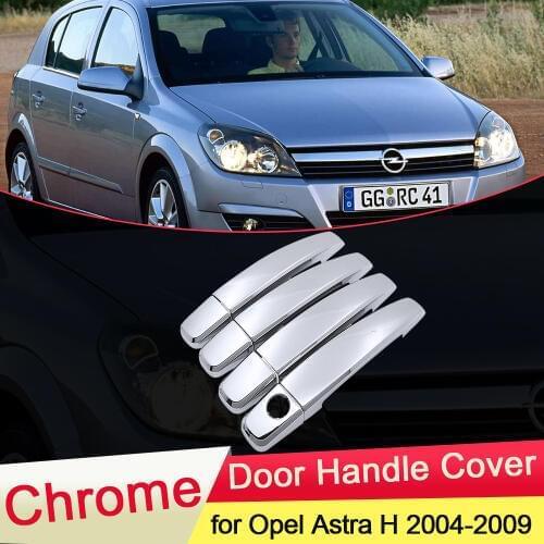 For Opel Astra H Vauxhall Holden 2004 2005 2006 2007 2008 2009 Chrome Door Handle Cover Trim Car Set Car Styling Accessories ABS