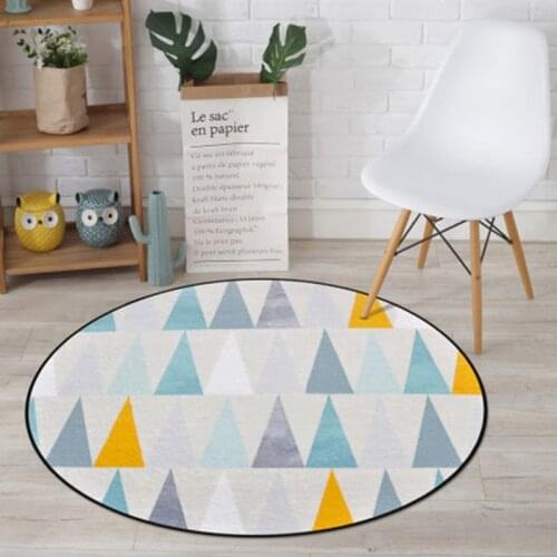 Round Carpets Alfombra Salón Nordic Geometric Fashionable Bedroom Bedside Computer Chair Floor Mats Rugs 카페트 коврик для ванной