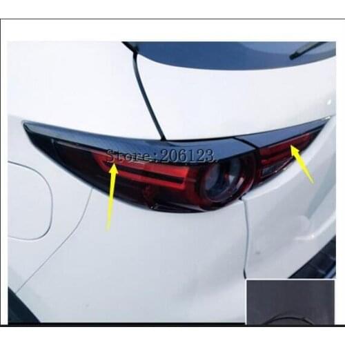 4pcs For Mazda CX5 CX-5 2017 2018 Carbon fiber Rear Tail Light Lamp Cover Trim Taillight Molding Garnish Surround Frame Eyelid