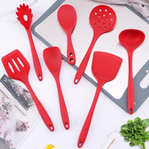 Silica Gel Spatula Kitchen Tongs Spoons Good Quality Kitchen Accessories Tools Utensils And Pieces For Cooking Frying Pan