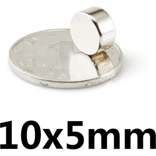 10/20/50PCS 10x5 mm Powerful Neodymium Disc Magnets 10mmx5mm Search Diameter Magnet 10x5mm Round Magnets 10*5mm
