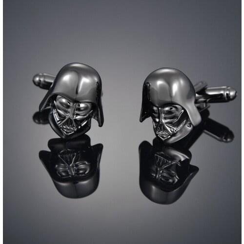 Fashion black big head ghost Cufflinks French long sleeve shirt sleeve shirt accessories Cufflinks For Men High Quality