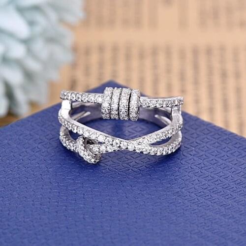 Fashion Multi Circle Zircon Promise Ring Aaa Cz Stone Statement Party Wedding Band Rings For Women Engagement Jewelry Zk30