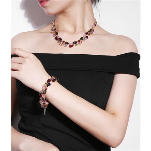 Fashion jewelry necklace New Fashion Crystal from Swarovskis Bracelet Flashing little Bangles Women Romantic